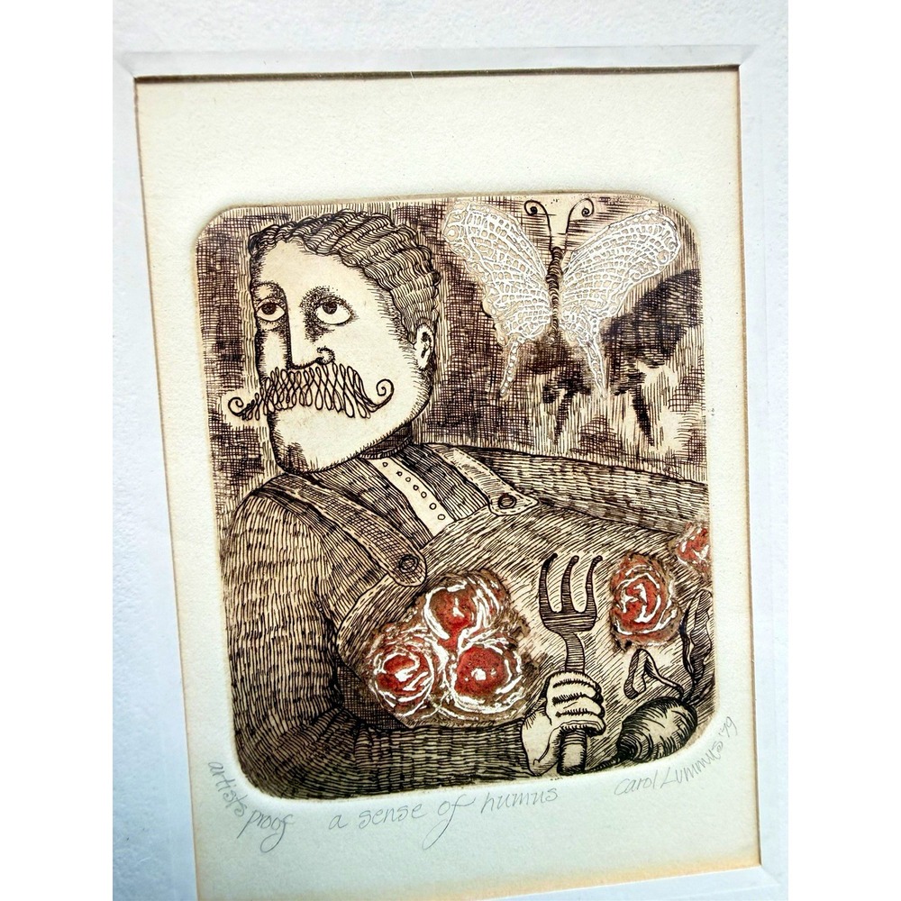 Carol Lummus A Sense of Humus 2009 Artist Proof Signed Framed Print Surrealism